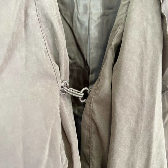 Yoana Baraschi Trench Coat Chocolate Drawstring‎ Waist Pockets Lined Size 6 - Picture 8 of 11